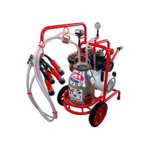 SM750 Benzinmotor Mobile doppel Melkanlage mit 40l Edelstahl Eimer, trocken