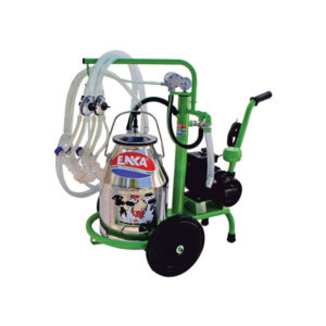 SM700KK Mobile Doppel Ziegen Melkanlage mit 30l Edelstahl Eimer, trocken, ohne Vakuumtank