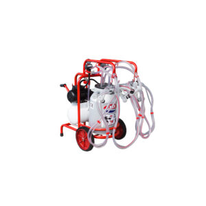 SM250KK Mobile Vierfach Schaf Melkanlage mit 40l Aluminium Eimer, trocken
