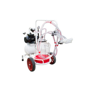 SM750KK Mobile Doppel Ziegen Melkanlage mit 30l Plastik Eimer, trocken