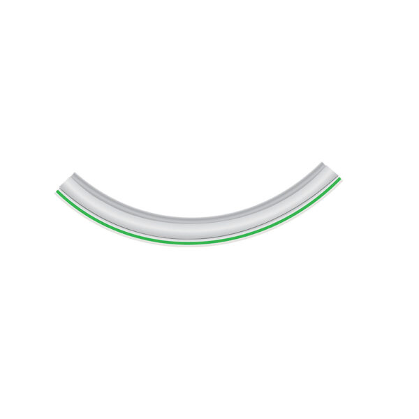 PVC triple milk and vacuum hose, green stripe