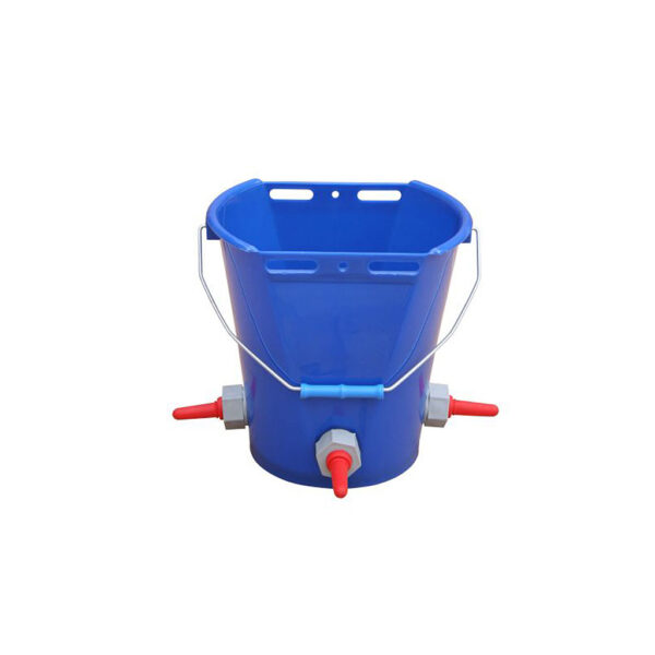 Cubo de alimentación para cabras y corderos, 8 lt, azul
