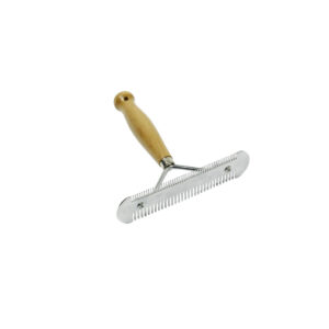 Cepillo de doble lado para perro y caballo con mango de madera