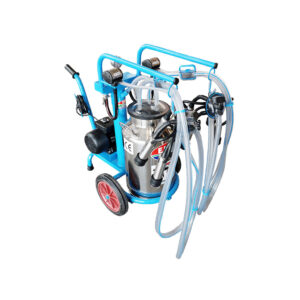 SM300 Mobile doppel Melkanlage mit 40l Edelstahl Eimer, trocken