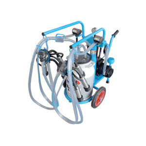 SM300 Mobile doppel  Melkanlage mit 40l Aluminium Eimer, trocken