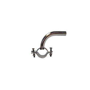 Ø 50 - 52 mm 90 derece kelepçeli ve vidalı düz süt çıkışı, 14 x 16 mm
